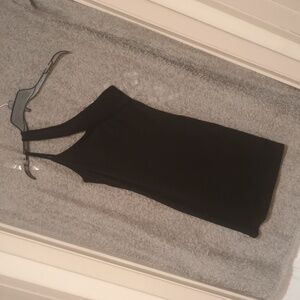 Super Cute Women's small Ribbed Black One Shoulder Dress